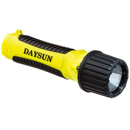Intrinsically Safe Portable LED Flashlight with Rubber Grip