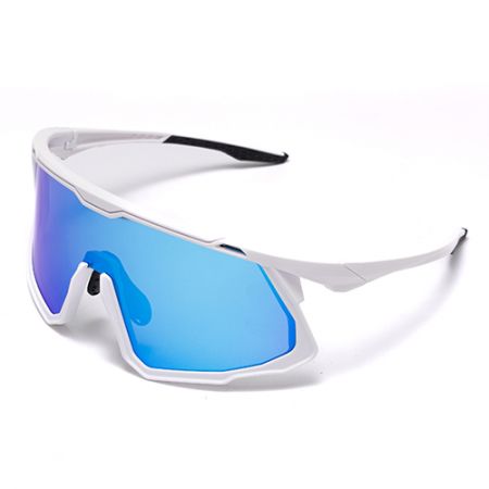 Óculos de sol esportivos com lentes de visão ampla e grande cobertura - Óculos de sol esportivos com lente grande de uma peça para esportes ao ar livre