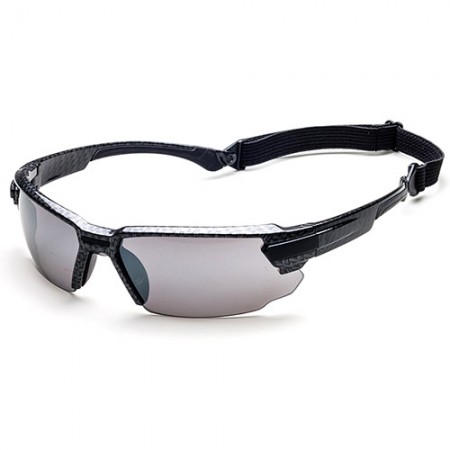 Óculos de segurança - Óculos de segurança com lentes intercambiáveis e cordão acessório.