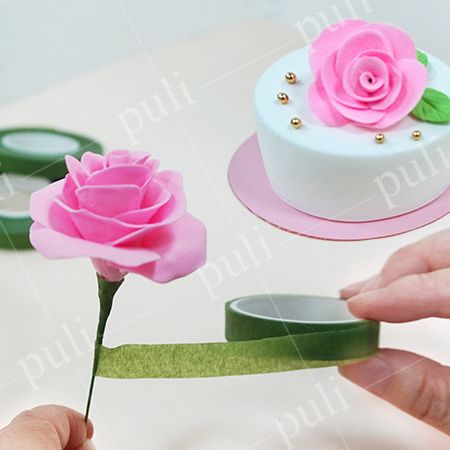 SUPVOX tallo de 4 rollos cinta de flores verde adhesiva para floristería Cinta para floristería