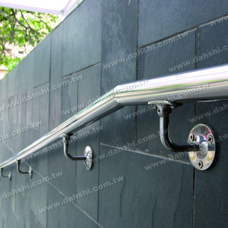 Stainless Steel Round Tube Handrail Wall Bracket - Angle Adjustable