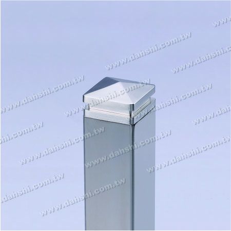 Stainless Steel Square Tube Spire Top End Cap - 2 Layers