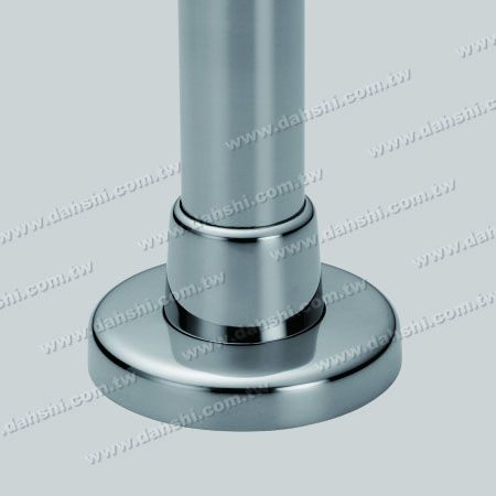 Stainless Steel Round Tube Handrail 3 Pieces Round Base - Screw Invisible
