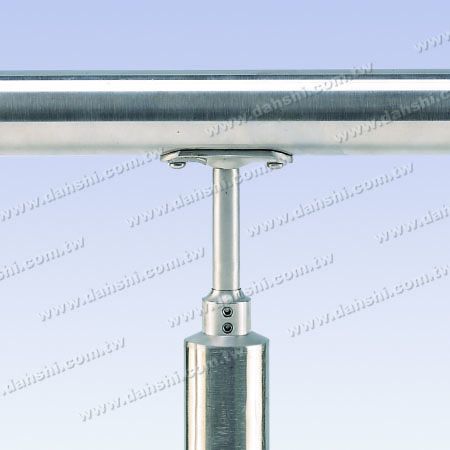 Stainless Steel Round Tube Handrail Perpendicular Post Connector Reducer Flat Height Adjustable