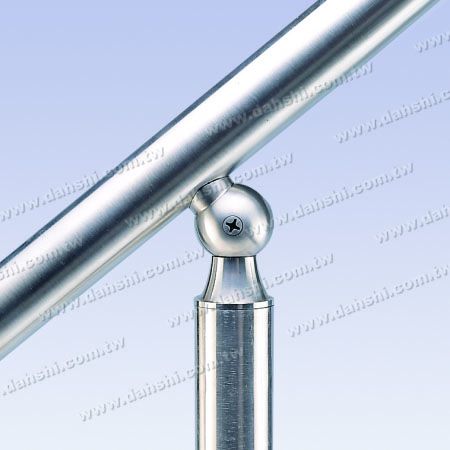 Stainless Steel Round Tube Handrail Perpendicular Post Adjustable Connector Support