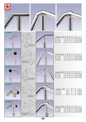 Dah Shi exquisite Stainless Steel Accessories of Handrails / Balustrades / Metal Building Materials. - Dah Shi Stainless Steel tubular railings, High-class assemblies and accessories.