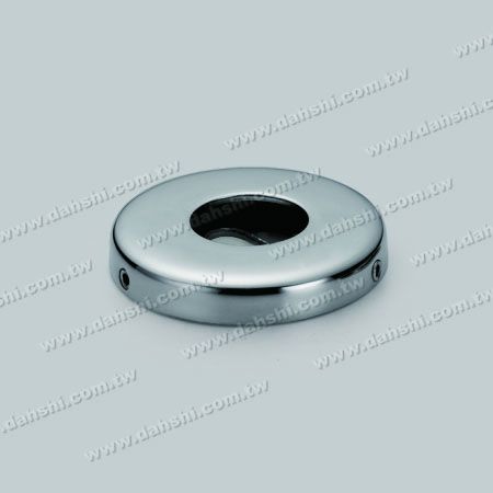 S.S. Round Tube Base Plate with Cover - Stainless Steel Round Tube Base Plate with Cover - Screw Invisible