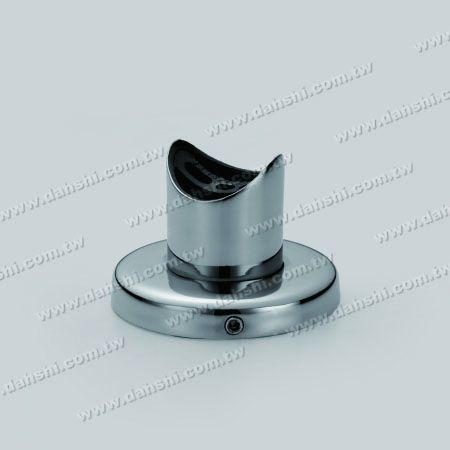 S.S. Round Tube Handrail Support with Cover - Stainless Steel Round Tube Handrail Support with Cover - Screw Invisible