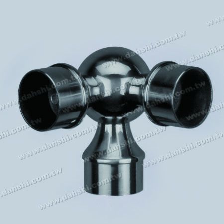 S.S. Round Tube Internal Ball 90° T Conn. - Stainless Steel Round Tube Internal Ball T Connector 90dgree