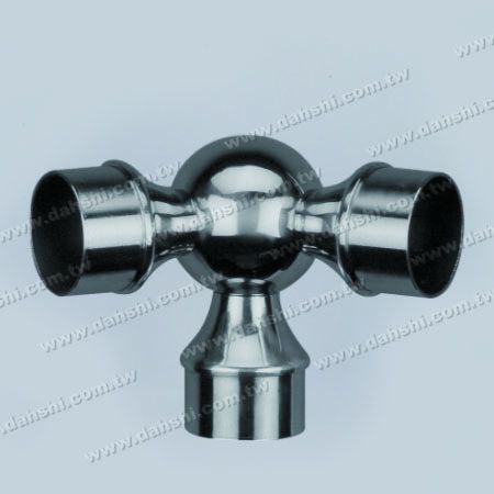 S.S. Round Tube Internal Ball Connector 135° 3 Way Out - Stainless Steel Round Tube Internal Ball Connector 135degree 3 Way Out