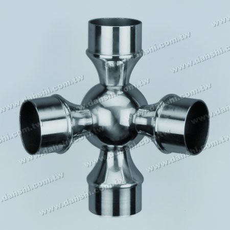 S.S. Round Tube Internal 135° Ball Type Conn. 4 Way Out - Stainless Steel Round Tube Internal 135degree Ball Type Connector 4 Way Out