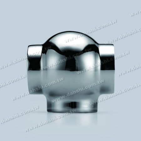 S.S. Round Tube External T Conn. Ball Type - Stainless Steel Round Tube External T Connector Ball Type - Stamping Made