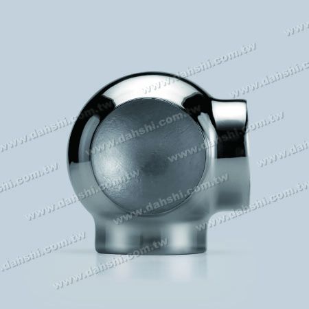 S.S. Round Tube External 90° T Conn. Ball Type - Stainless Steel Round Tube External 90degree T Connector Ball Type - Stamping Made