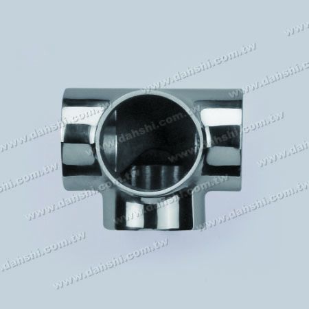 S.S. Round Tube External 90° T Connector 4 Way Out - Stainless Steel Round Tube External 90degree T Connector 4 Way Out