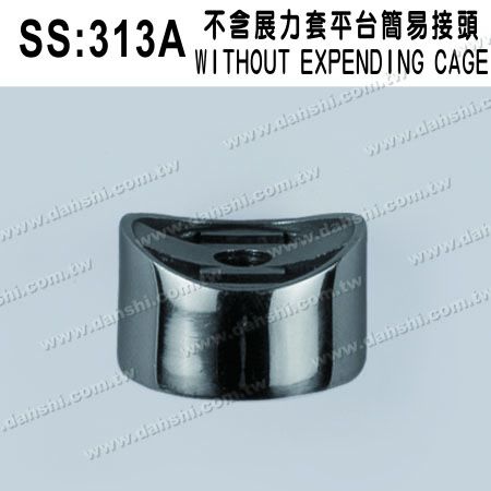 S.S. Round Tube Perp. Post Connector External Cap - Stainless Steel Round Tube Handrail Perpendicular Post Connector External Cap