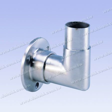 Handrail Support Against Wall - 90° L Shape Elbow - Stainless Steel Round Tube Handrail Support Against Wall - 90degree L Shape Elbow