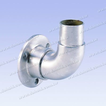 Handrail Support Against Wall - 90° Elbow - Stainless Steel Round Tube Handrail Support Against Wall - 90degree Elbow