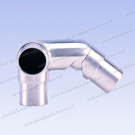 S.S. Round Tube Corner Conn. 3 Way Out Left Angle Adj. - Stainless Steel Round Tube Internal Stair Corner Connector 3 Way Out Left Angle Adjustable