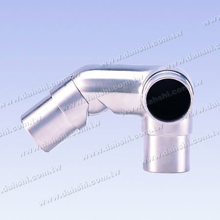 S.S. Round Tube Corner Conn. 3 Way Out Right Angle Adj. - Stainless Steel Round Tube Internal Stair Corner Connector 3 Way Out Right Angle Adjustable