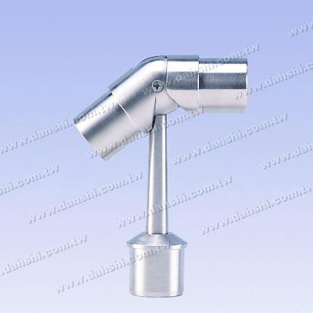 S.S. Round Tube Perp. Post Adj. Conn. Support Pipe Type - Stainless Steel Round Tube Handrail Perpendicular Post Adjustable Connector Support Pipe Type External Fit