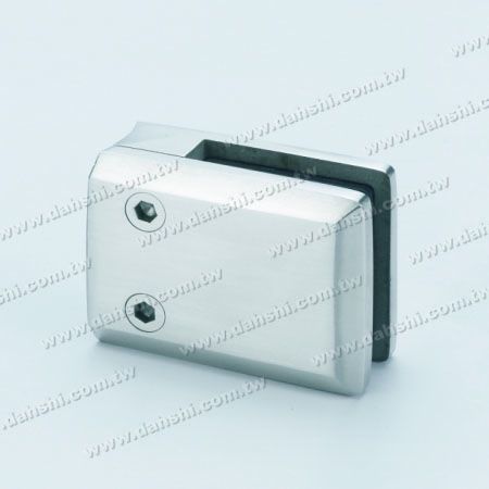 S.S. Glass Clamp Square Shape - Stainless Steel Glass Clamp Square Shape - With Center Pin for Drill Hole on Glass