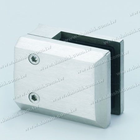 S.S. Glass Clamp Large Square Shape - Stainless Steel Glass Clamp Large Square Shape - With Center Pin for Drill Hole on Glass