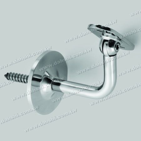 S.S. Square, Rectangular Tube Handrail Wall Bracket - Self-Tapping Screw - Stainless Steel Square Tube, Rectangular Tube Handrail Wall Bracket - Angle Adjustable