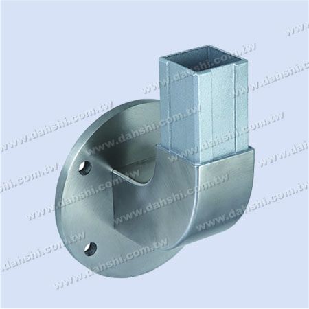 S.S. Square Tube Support Round Back - Stainless Steel Square Tube Handrail Support 90degree Elbow Round Back