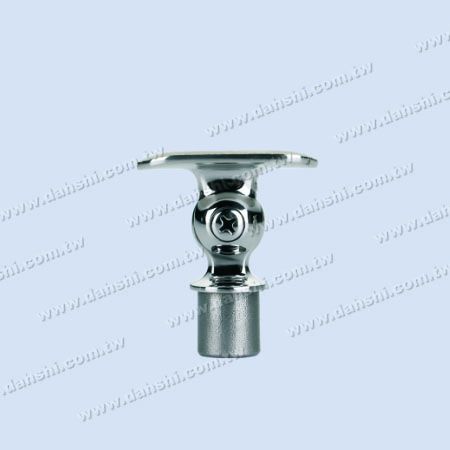 S.S. Round Tube Perp. Post Adj. Conn. Support Radiused Int. - Stainless Steel Round Tube Handrail Perpendicular Post Adjustable Connector Support Radiused Internal Fit for 19mm Use