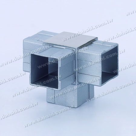 S.S. Square Tube Internal 90° T Conn. 4 Way Out - Stainless Steel Square Tube Internal 90degree T Connector 4 Way Out
