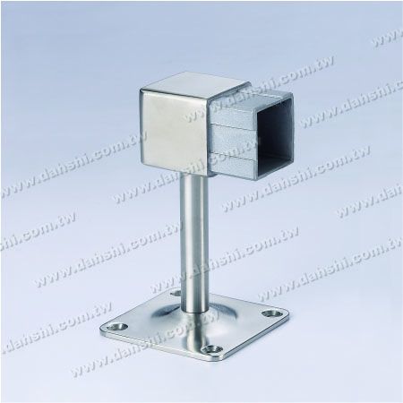 Square Tube Handrail Two Side Wall Bracket - Screw Exposed Bracket - Balcony or Interior Decoration Balustrade Square Tube Handrail Two Side Wall Bracket