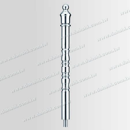 S.S. 3" Round Post - Stainless Steel Round Post 3" Decorating Post Body with Crown Shape Top