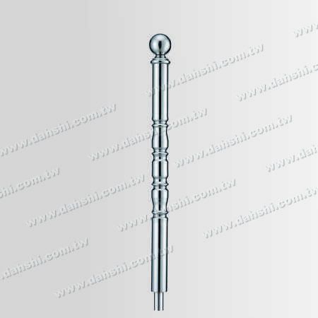 S.S. 2 1/2" Round Post - Stainless Steel Round Post 2 1/2" Decorating Post Body with 3 1/2" Ball Top