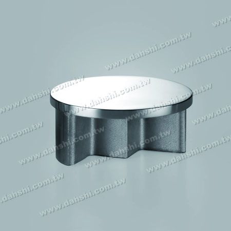 Channel Round Tube Flat Top End Cap - Stainless Steel Channel Round Tube Flat Top End Cap - Mirror
