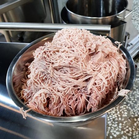 Der Fleischwolf将苏珥Herstellung冯Hackfleisch verwendet