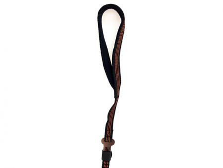 Bungee dog leash with padded handle and reflective threads