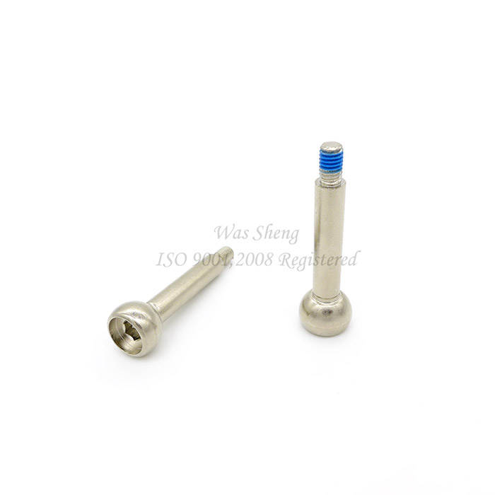 Stainless Steel Machining Shoulder Bolt, Nylok Blue Patch Screws