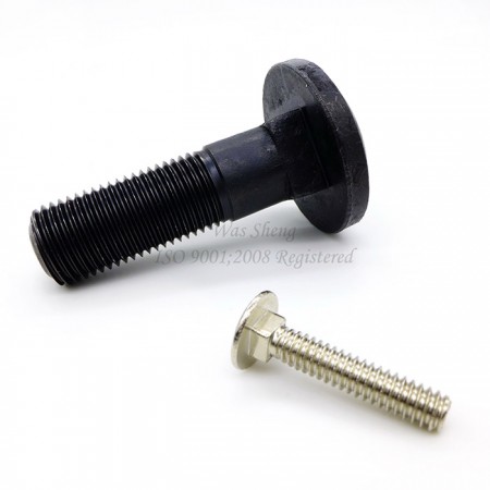 Steel Fully Threaded Square Neck Carriage Bolts Black Finish - Steel Fully Threaded Square Carriage Bolts Black Finish