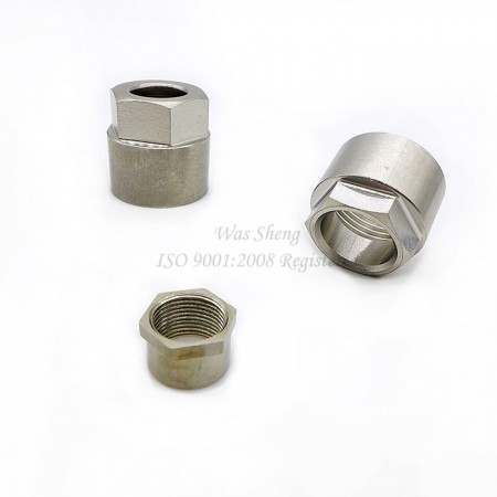 Stainless Steel Hex Cap Tube Coupling Nuts, Pipe Connector - Stainless Steel Hex Cap Tube Coupling Nuts, Pipe Connector