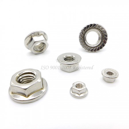 Stainless Steel Hex Serrated Flange Nuts DIN 6923, IFI - Stainless Steel Hex Serrated Flange Nuts DIN 6923, IFI