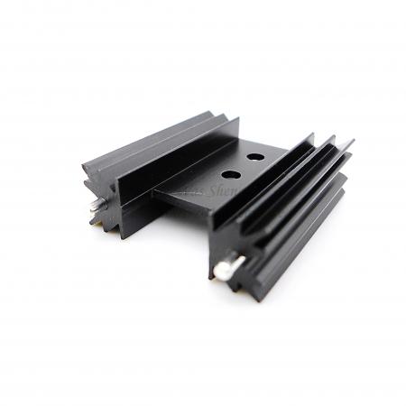 Disipador de calor de placa IC de extrusión de aluminio anodizado negro con pasador de latón - Disipador de calor de placa IC de extrusión de aluminio anodizado negro con pasador de latón