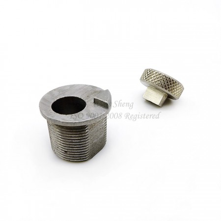 Milled Customized Screw with Hole, Special Knurled Nut - Milled Customized Screw with Hole, Special Knurled Nut