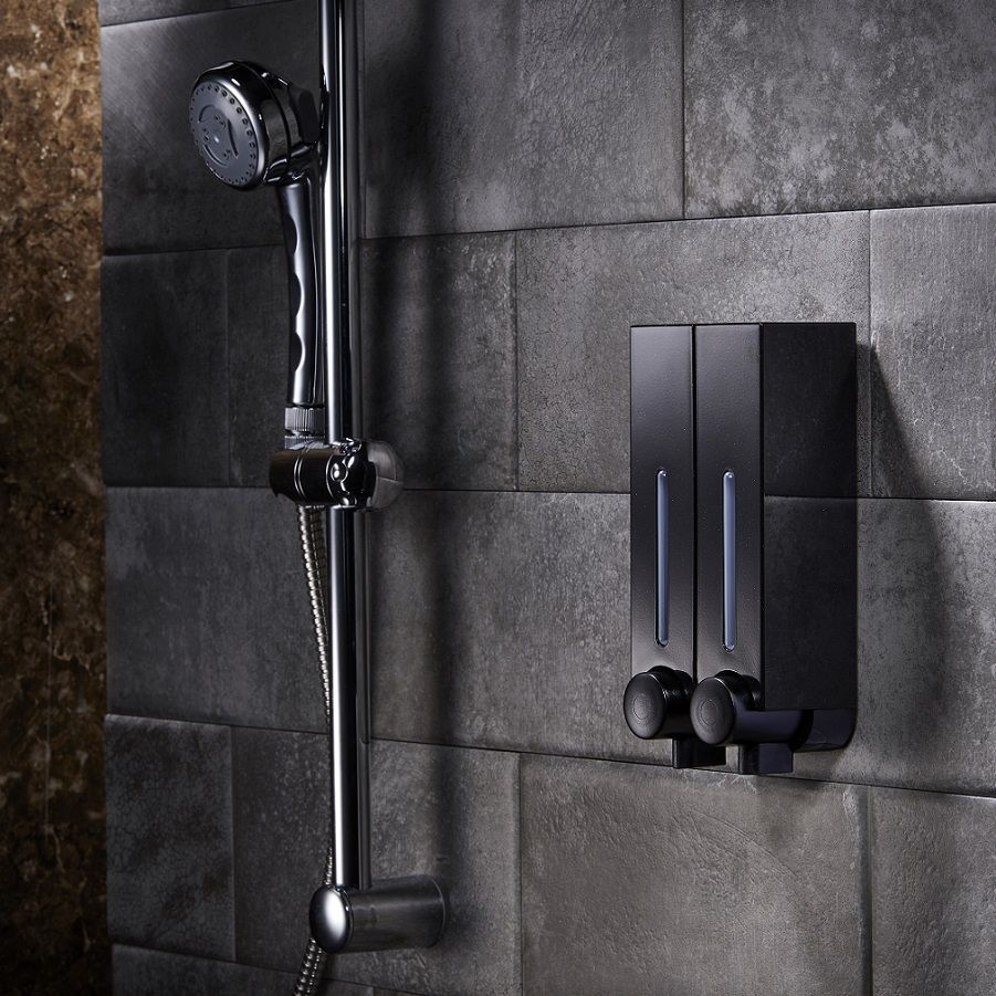 Matte Black Wall Mounted Commercial and Home Use soap Dispenser