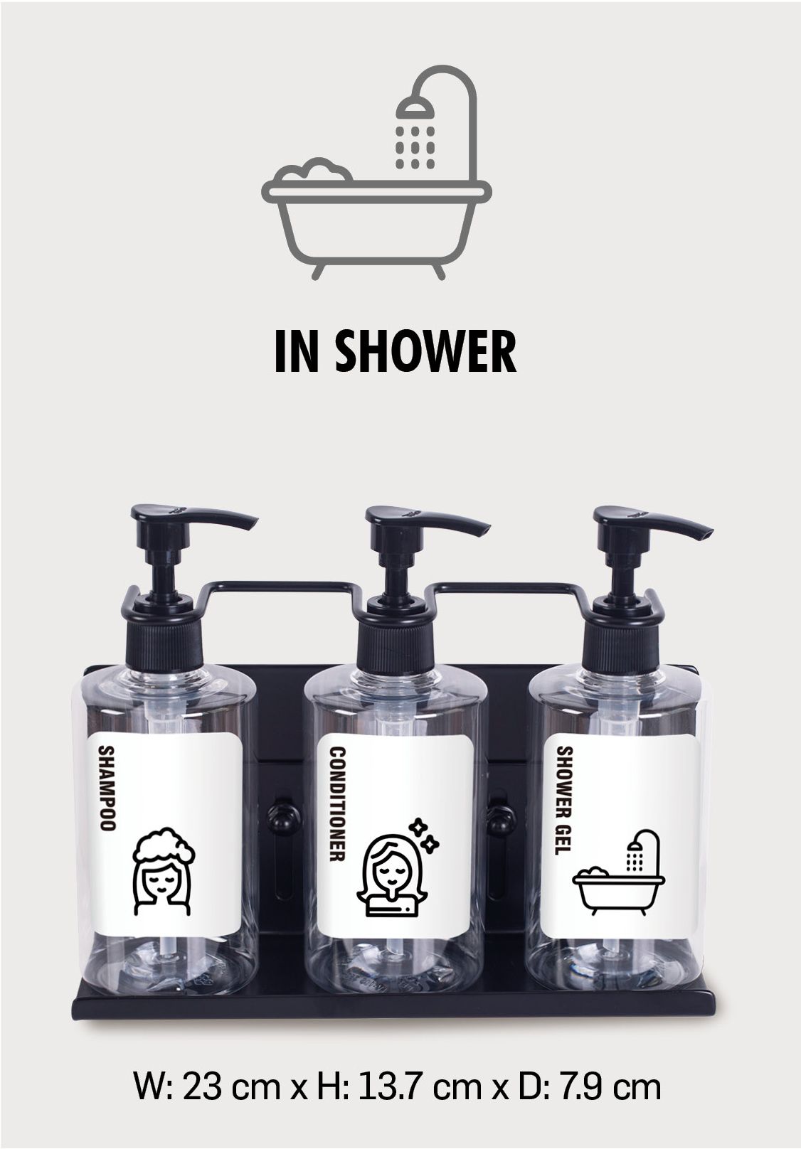 triple soap dispenser