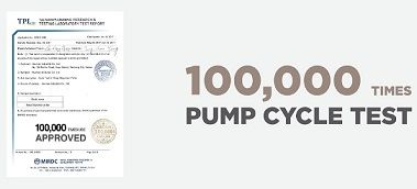 100 000 fois le cycle de vie de la pompe
