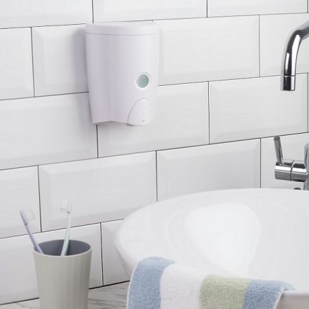 Distributeur de savon pour toilettes à recharge facile * 580 ml - Distributeur de savon de cuisine mural à recharge facile
