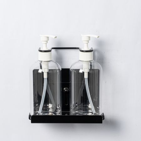 Linear Wire Lock Stainless Bottle Holder on Wall - Highly Adaptive to  Different Height Amenity Bottle, 35 Years Hotel & Bathroom Shower Soap  Dispensers Manufacturer