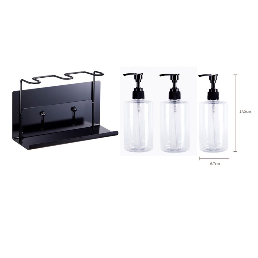 Triple Wall Fixture Bottle Holder Shelf for Hotel SupplyMatte Black