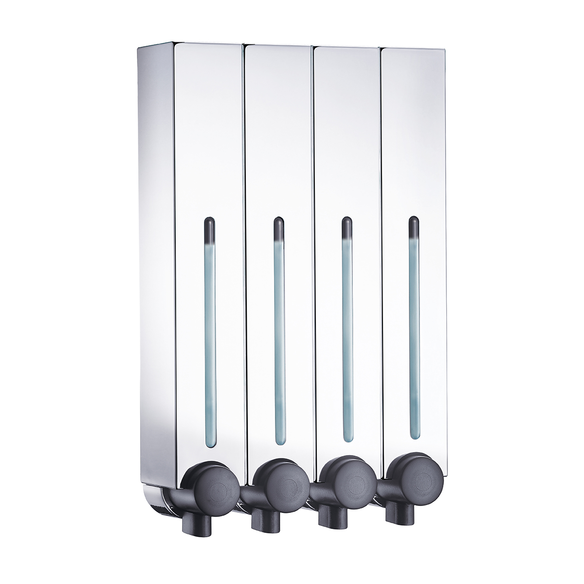 Soap Organizers 500ml Square 4 Chamber Shower Dispenser Chrome