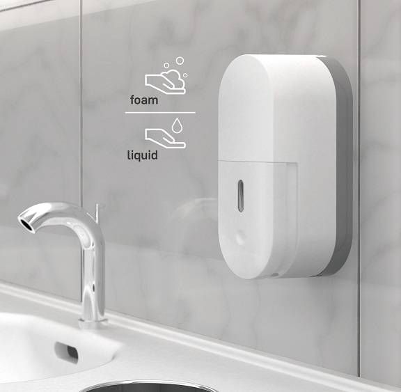 HOMEPLUZ Public Toilet Soap Dispenser Public Toilet Wall Mount Foam and ...